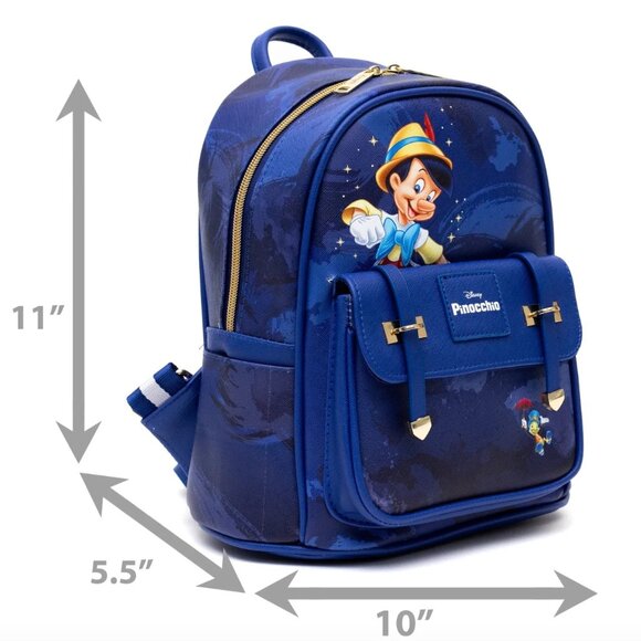 Pinocchio WondaPop 11" Vegan Leather Fashion Mini Backpack - Picture 3 of 3
